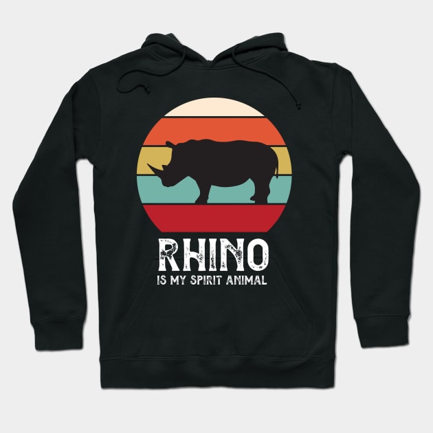 Rhino spirit animal Hoodie by Mako Design 